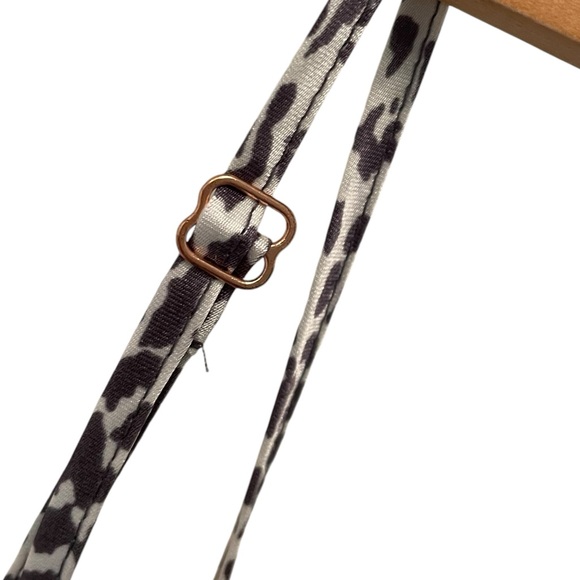 Thalia Sodi Grey White Leopard Print Lace Top Slip Size Extra Large - Picture 7 of 9